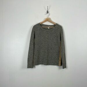 J. Crew Heathered Gray and Tan Sweater